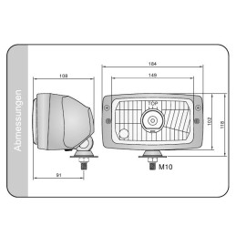 Headlight, Zetor Deutz lamp, H4 bulb