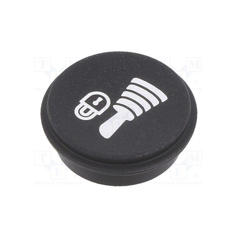 1 pcs x EAO - 09-0S12.3306 - Button, round, Ø21mm, black, 09