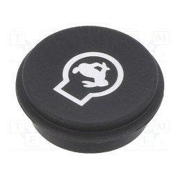 1 pcs x EAO - 09-0S12.2883 - Button, round, Ø21mm, black, 09