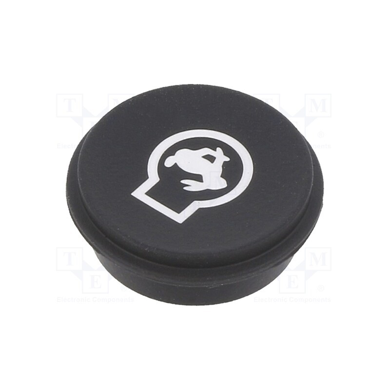 1 pcs x EAO - 09-0S12.2883 - Button, round, Ø21mm, black, 09