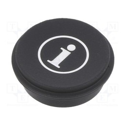 1 pcs x EAO - 09-0S12.2760 - Button, round, Ø21mm, black, 09