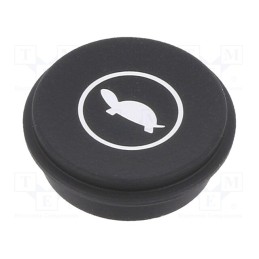 1 pcs x EAO - 09-0S12.2639 - Button, round, Ø21mm, black, 09