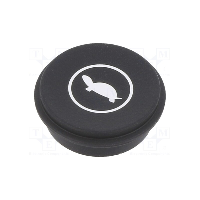 1 pcs x EAO - 09-0S12.2639 - Button, round, Ø21mm, black, 09