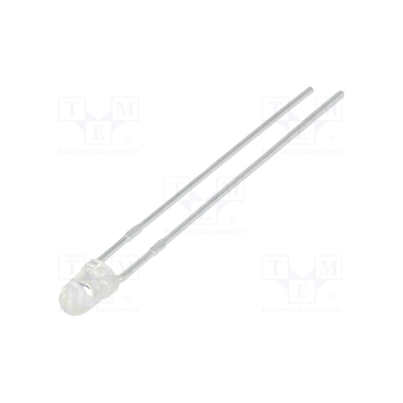 5 pcs x KINGBRIGHT ELECTRONIC - L-934SURCK - LED, 3mm, red, 1300÷2700mcd, 30°, Front: convex, 1.95÷2.5V