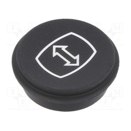 1 pcs x EAO - 09-0S12.2025 - Button, round, Ø21mm, black, 09