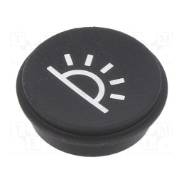 1 pcs x EAO - 09-0S12.1421A - Button, round, Ø21mm, black, 09