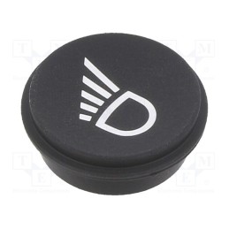 1 pcs x EAO - 09-0S12.1204 - Button, round, Ø21mm, black, 09