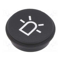 1 pcs x EAO - 09-0S12.1141A - Button, round, Ø21mm, black, 09