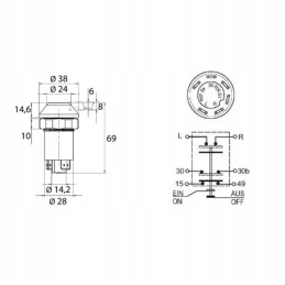 MF Deutz front drive switch, same 6 pin