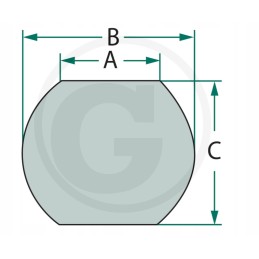 Lower connector ball, cat. 2, 28, 56 mm