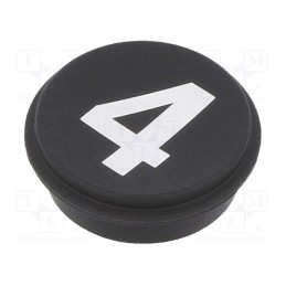 1 pcs x EAO - 09-0S12.C000237 - Button, round, Ø21mm, black, 09