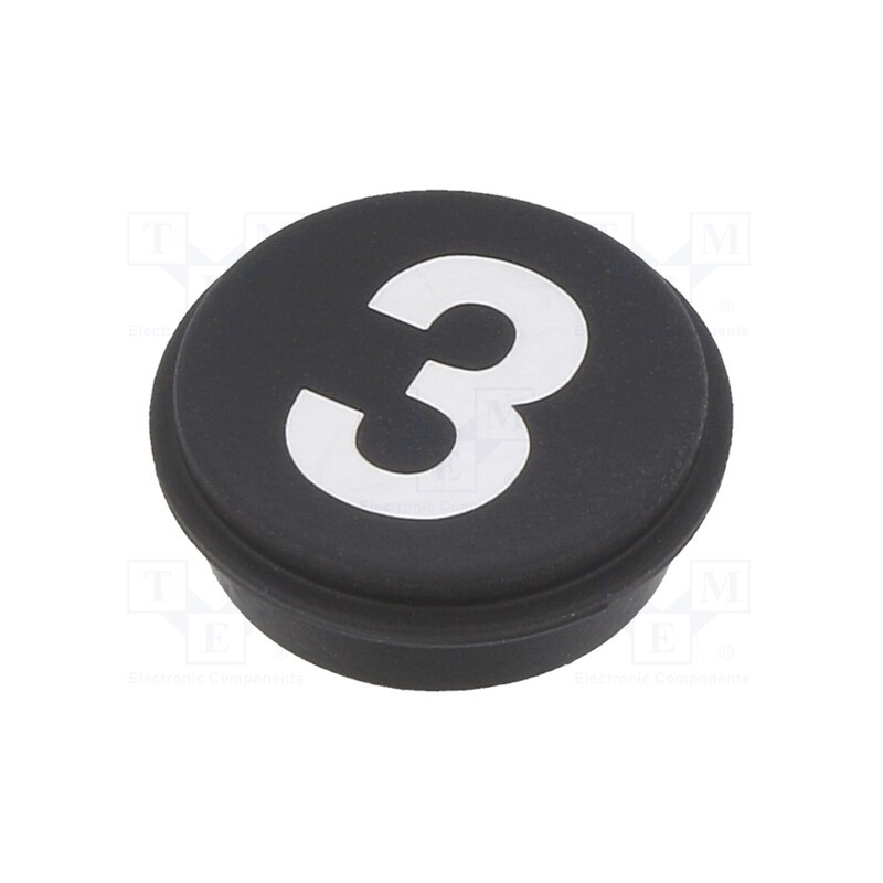 1 pcs x EAO - 09-0S12.C000231 - Button, round, Ø21mm, black, 09
