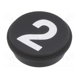 1 pcs x EAO - 09-0S12.C000226 - Button, round, Ø21mm, black, 09
