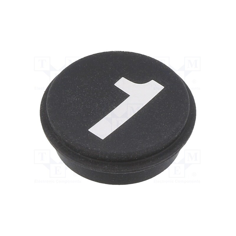 1 pcs x EAO - 09-0S12.C000225 - Button, round, Ø21mm, black, 09