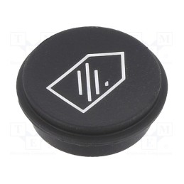 1 pcs x EAO - 09-0S12.6080 - Button, round, Ø21mm, black, 09