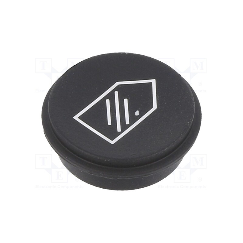 1 pcs x EAO - 09-0S12.6080 - Button, round, Ø21mm, black, 09