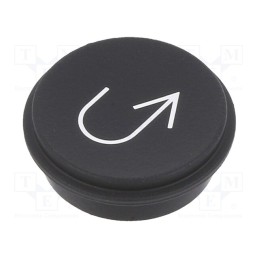 1 pcs x EAO - 09-0S12.6051B - Button, round, Ø21mm, black, 09