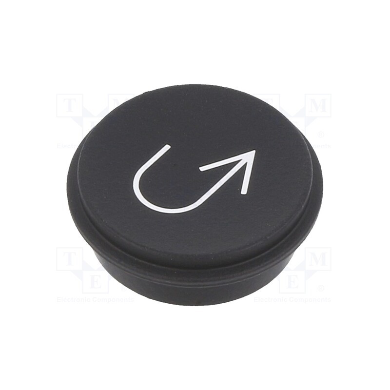 1 pcs x EAO - 09-0S12.6051B - Button, round, Ø21mm, black, 09
