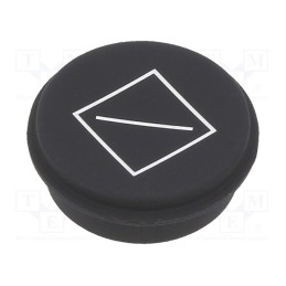 1 pcs x EAO - 09-0S12.5104 - Button, round, Ø21mm, black, 09