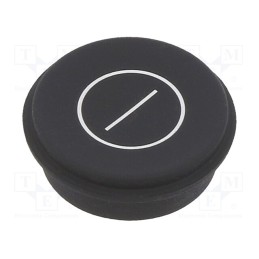 1 pcs x EAO - 09-0S12.5010 - Button, round, Ø21mm, black, 09