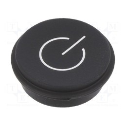 1 pcs x EAO - 09-0S12.5009 - Button, round, Ø21mm, black, 09
