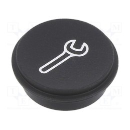 1 pcs x EAO - 09-0S12.0717 - Button, round, Ø21mm, black, 09
