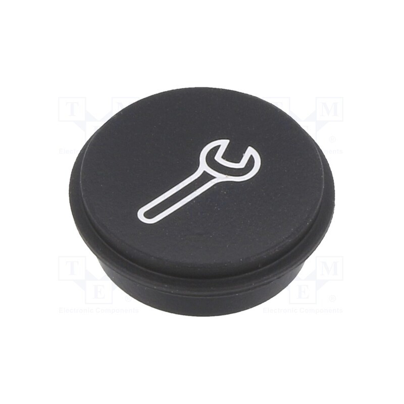 1 pcs x EAO - 09-0S12.0717 - Button, round, Ø21mm, black, 09