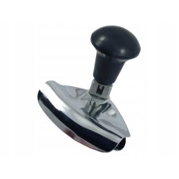 Folding steering wheel knob, silver, chrome