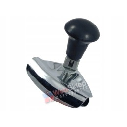 Folding steering wheel knob, silver, chrome