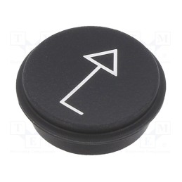 1 pcs x EAO - 09-0S12.0651B - Button, round, Ø21mm, black, 09