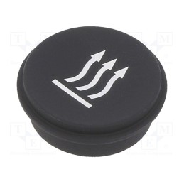 1 pcs x EAO - 09-0S12.0637A - Button, round, Ø21mm, black, 09