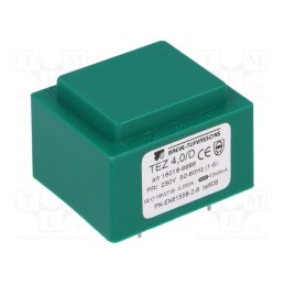 1 pcs x BREVE TUFVASSONS - TEZ4/D230/18V - Transformer: encapsulated, 4VA, 230VAC, 18V, 222.2mA, PCB, IP00