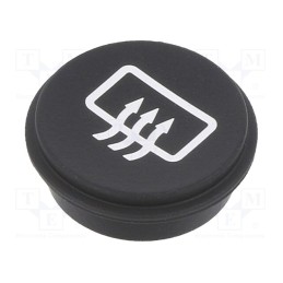 1 pcs x EAO - 09-0S12.0636A - Button, round, Ø21mm, black, 09