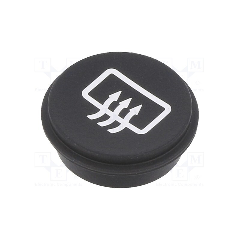 1 pcs x EAO - 09-0S12.0636A - Button, round, Ø21mm, black, 09