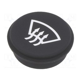 1 pcs x EAO - 09-0S12.0635A - Button, round, Ø21mm, black, 09