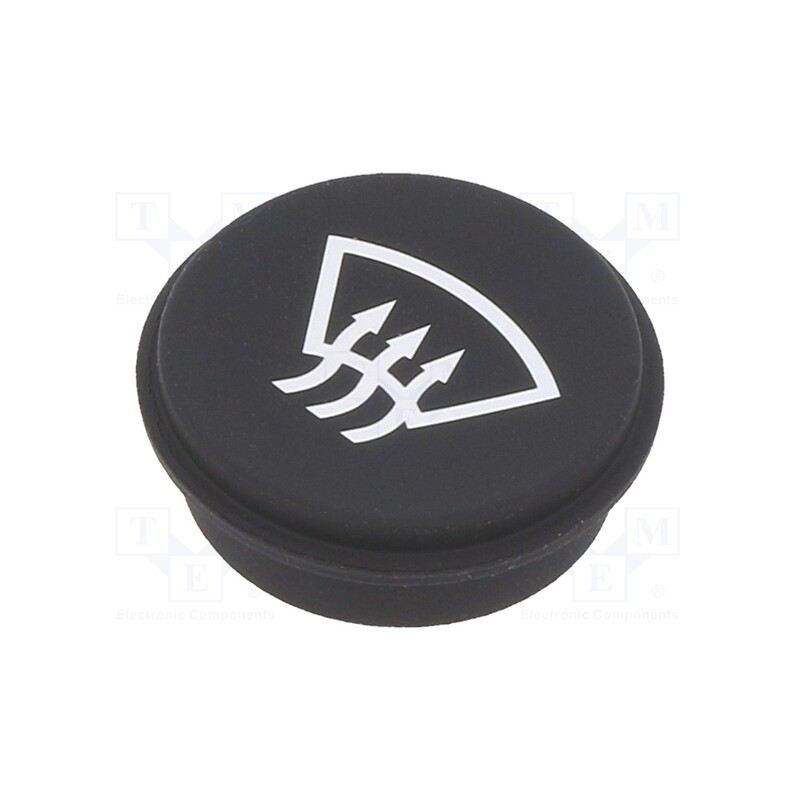 1 pcs x EAO - 09-0S12.0635A - Button, round, Ø21mm, black, 09