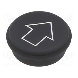 1 pcs x EAO - 09-0S12.0251 - Button, round, Ø21mm, black, 09