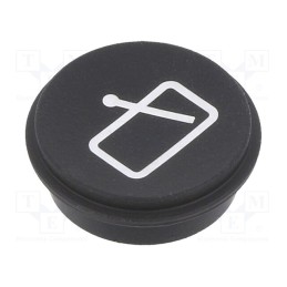 1 pcs x EAO - 09-0S12.0097 - Button, round, Ø21mm, black, 09