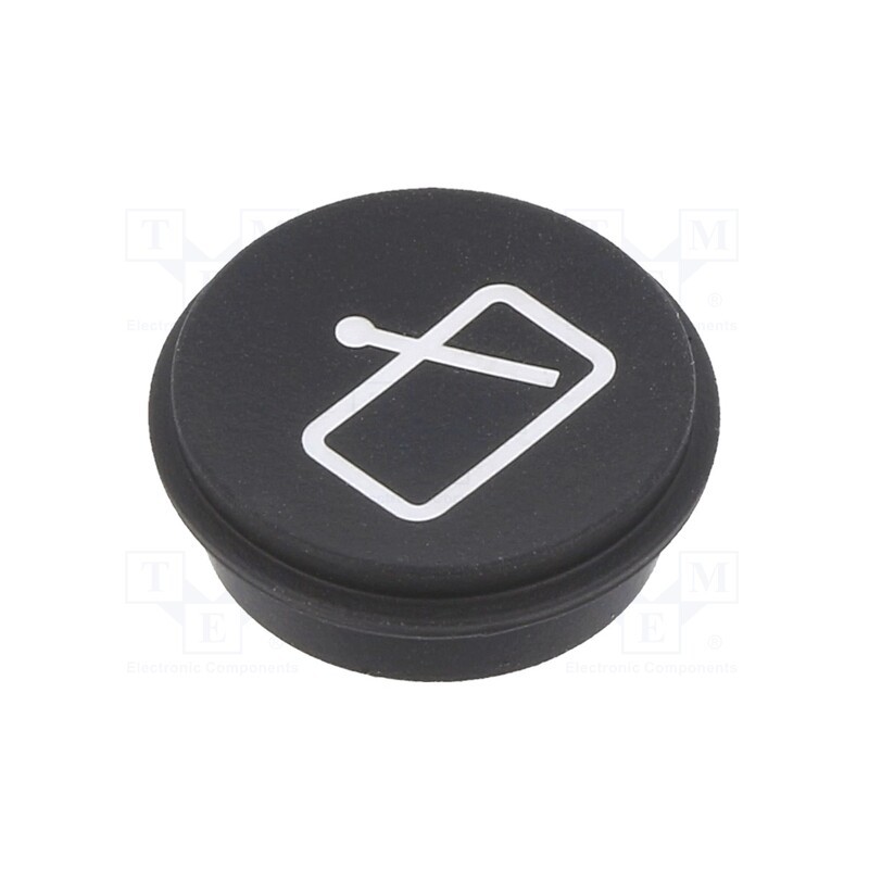 1 pcs x EAO - 09-0S12.0097 - Button, round, Ø21mm, black, 09
