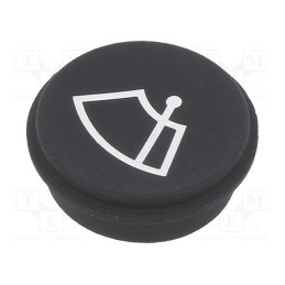 1 pcs x EAO - 09-0S12.0086 - Button, round, Ø21mm, black, 09