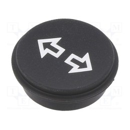 1 pcs x EAO - 09-0S12.0084 - Button, round, Ø21mm, black, 09