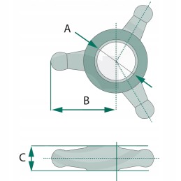 Locking nut 45mm 18mm granite