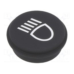 1 pcs x EAO - 09-0S12.0083 - Button, round, Ø21mm, black, 09