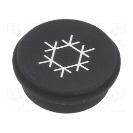 1 pcs x EAO - 09-0S12.0027 - Button, round, Ø21mm, black, 09