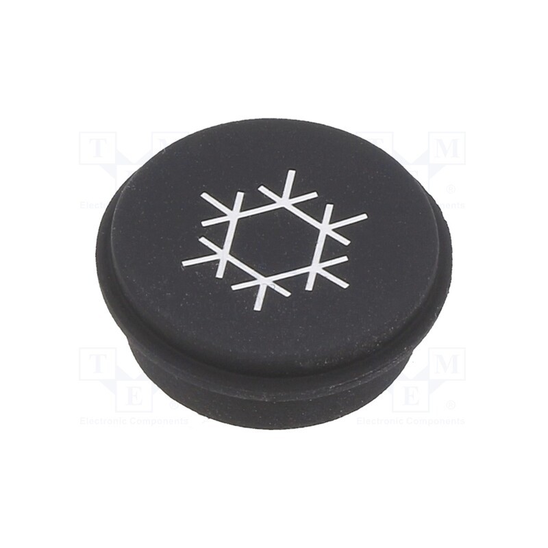 1 pcs x EAO - 09-0S12.0027 - Button, round, Ø21mm, black, 09