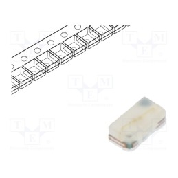5 pcs x ams OSRAM - LT QH9G-Q2OO-25-2Z4Y-5 - LED, SMD, 0402, green, 90mcd, 0.9x0.54x0.4mm, 115°, 2.5÷3.1V, 5mA
