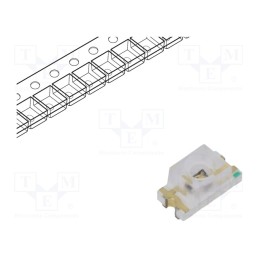 5 pcs x EVERLIGHT - IR11-21C/TR8 - IR transmitter, 1206, transparent, 100°, λp max: 940nm, SMD, 65mA