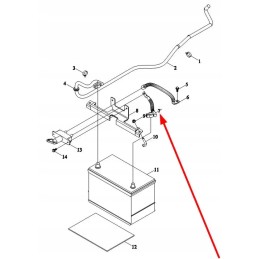 Te2s485040004k battery cable with minus terminal