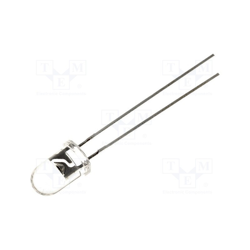 5 pcs x KINGBRIGHT ELECTRONIC - L-53GC - LED, 5mm, green, 20÷150mcd, 30°, Front: convex, 2.2÷2.5V