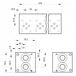 Valve block cetop plate 3 ng6 7 sec hydrolider
